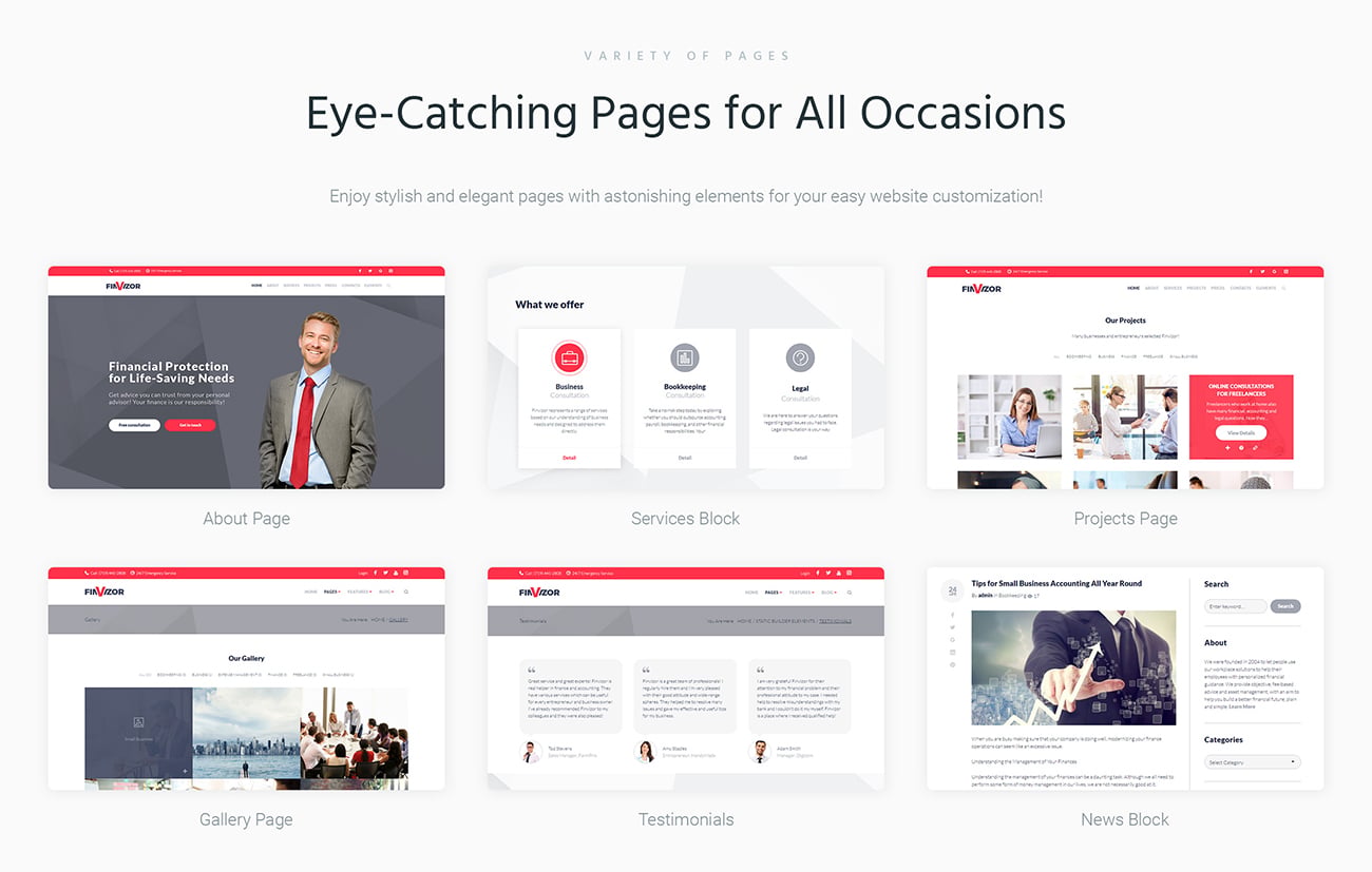 finvisor business consultant wordpress тема