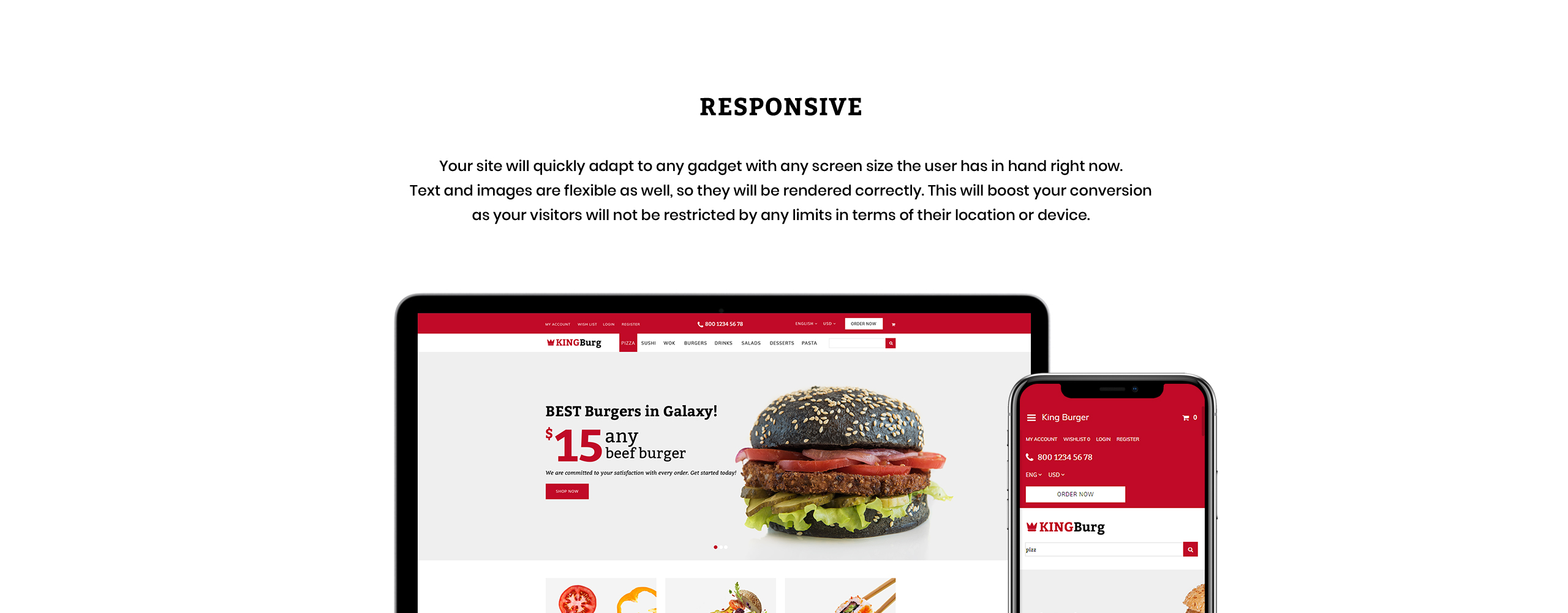 шаблон burger opencart