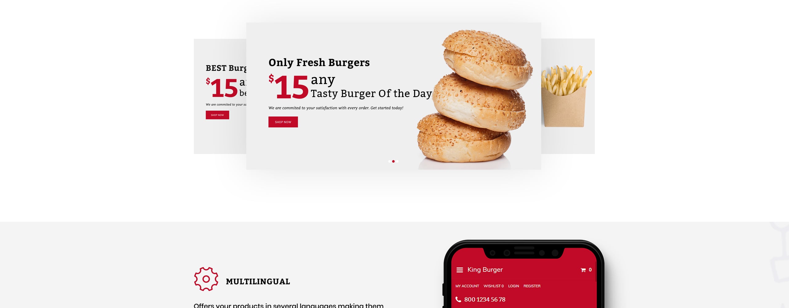 шаблон burger opencart