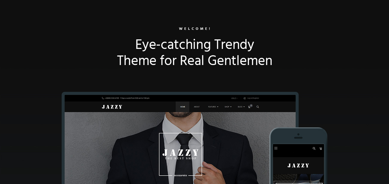 магазин мужских аксессуаров woocommerce theme