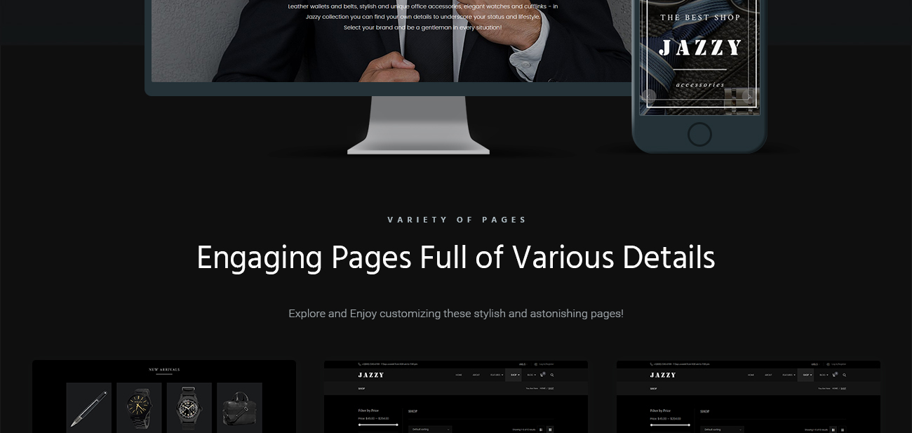 магазин мужских аксессуаров woocommerce theme