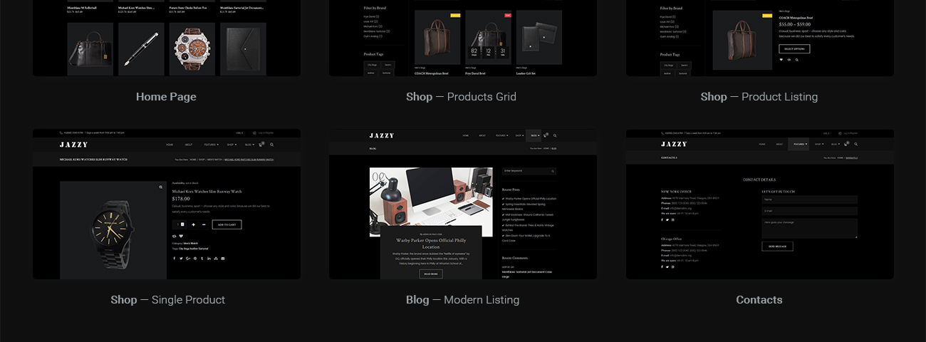 магазин мужских аксессуаров woocommerce theme