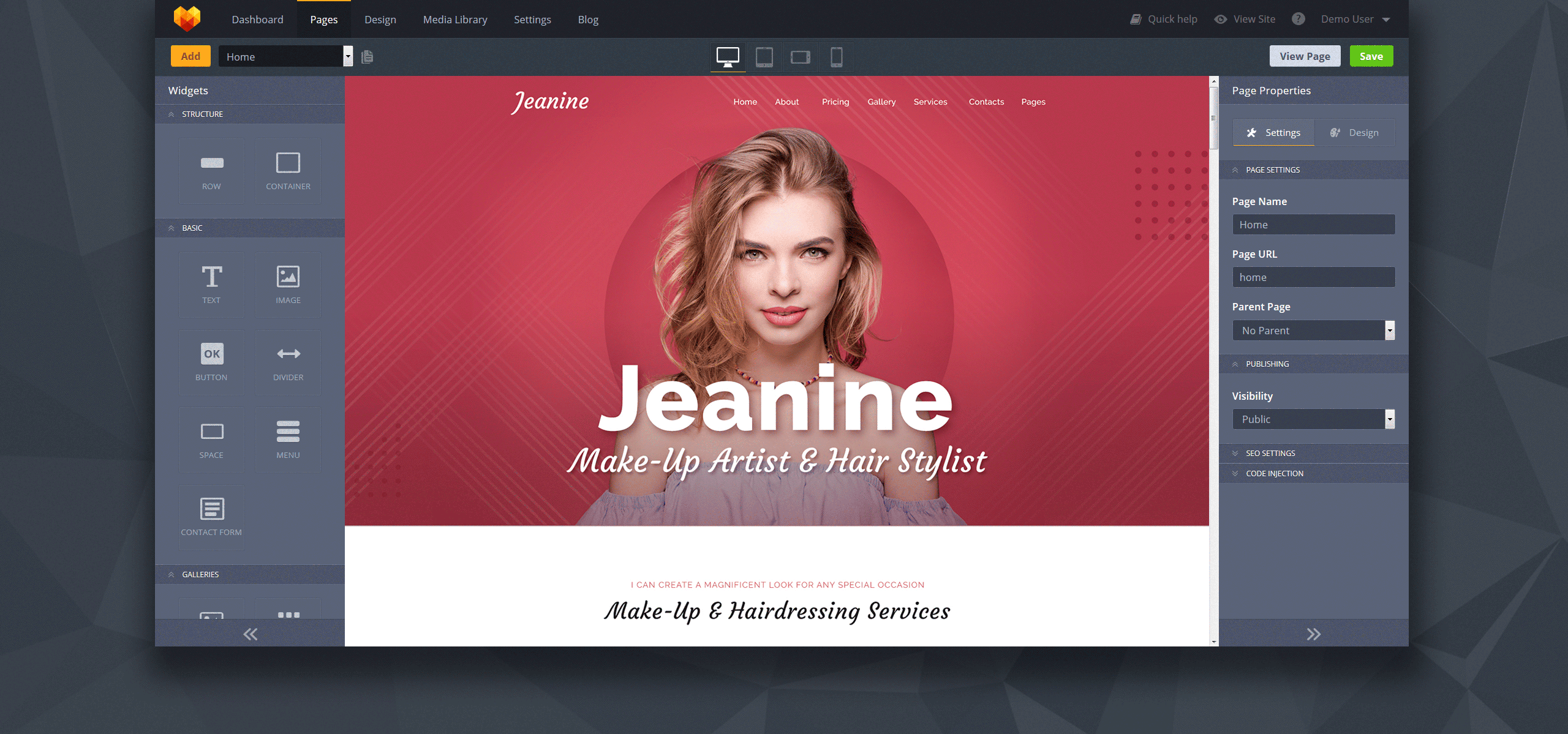 up artist premium moto cms 3 шаблон