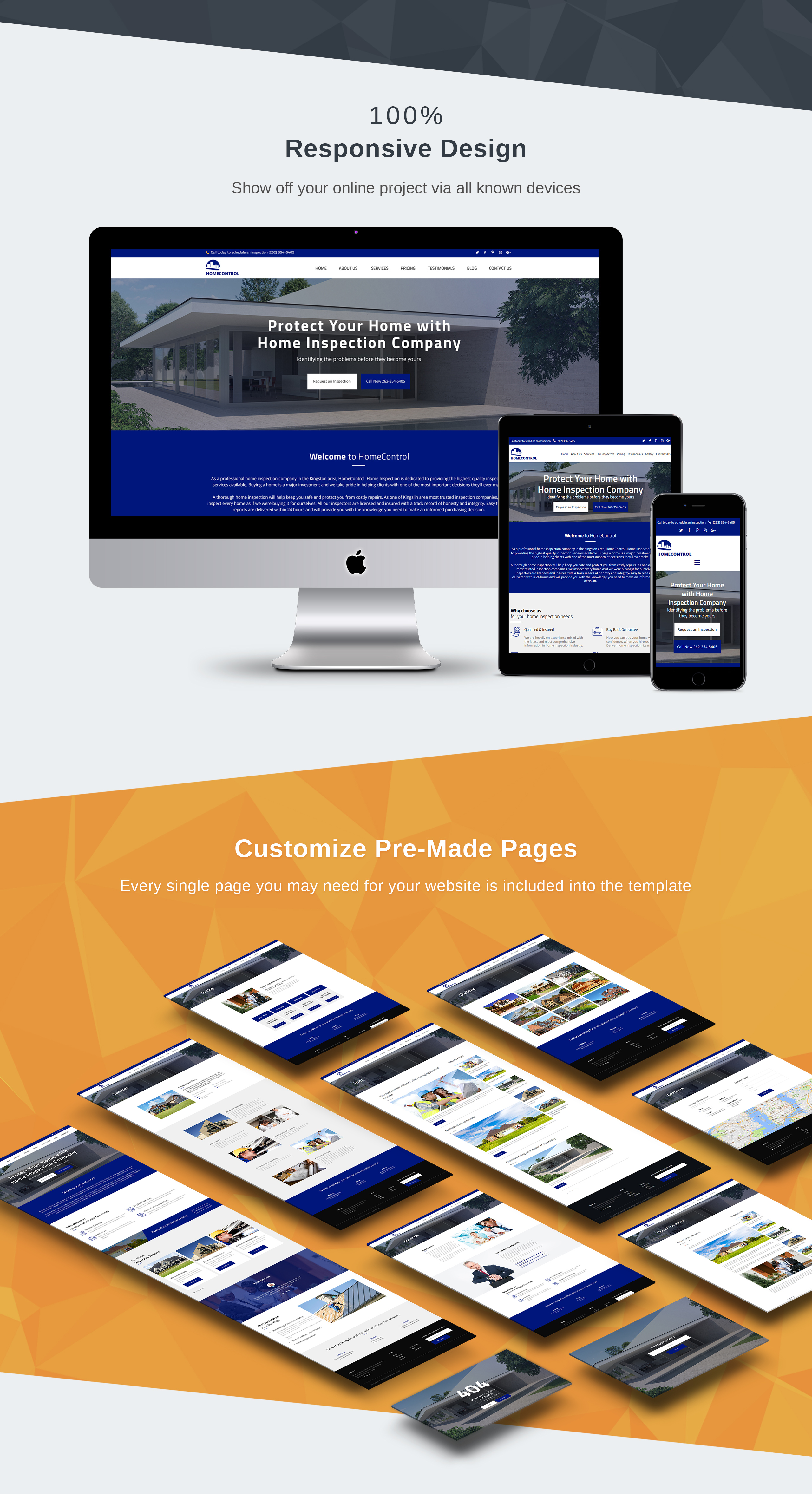 шаблон home inspection premium moto cms 3