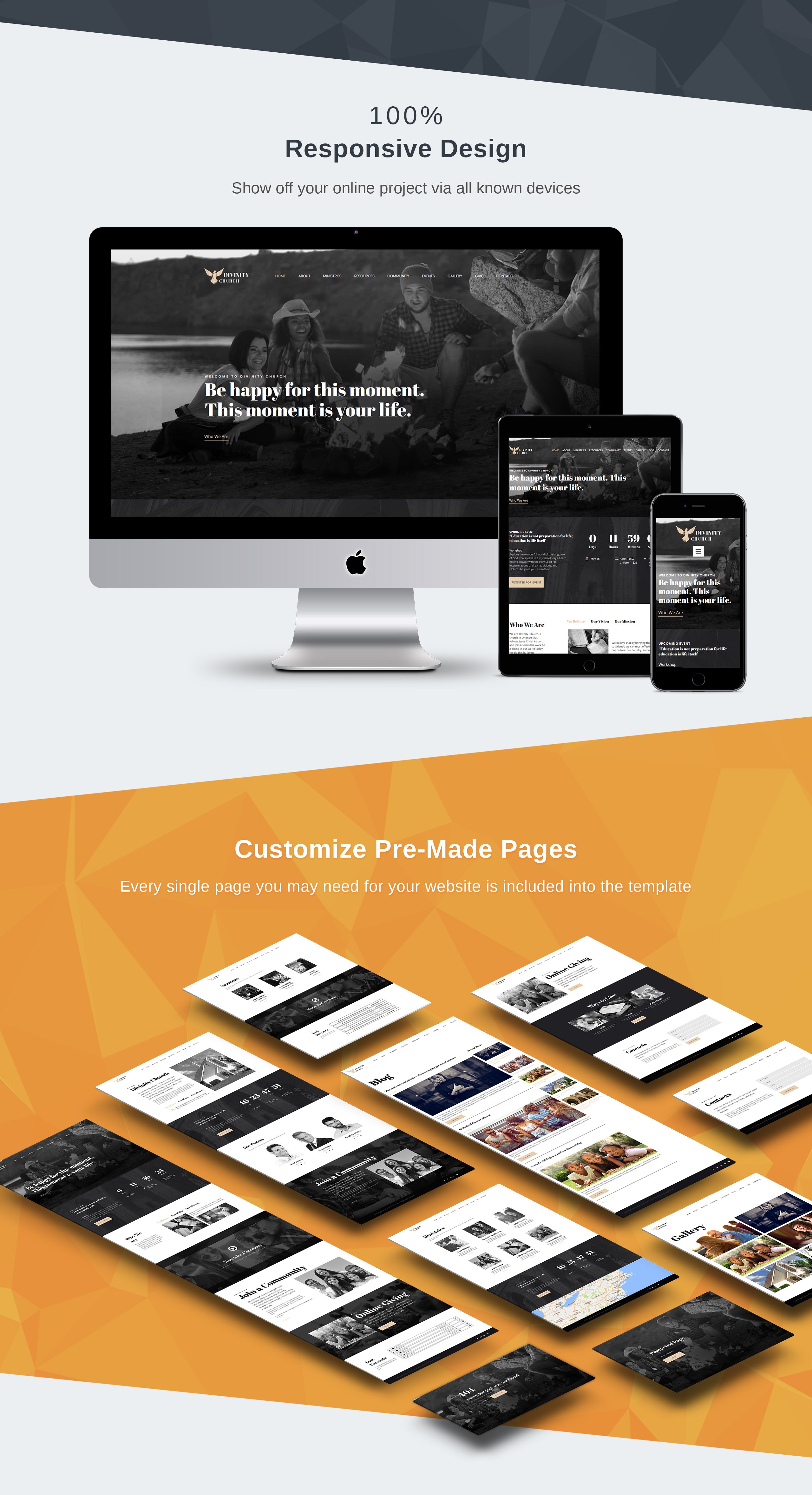 шаблон modern church premium moto cms 3