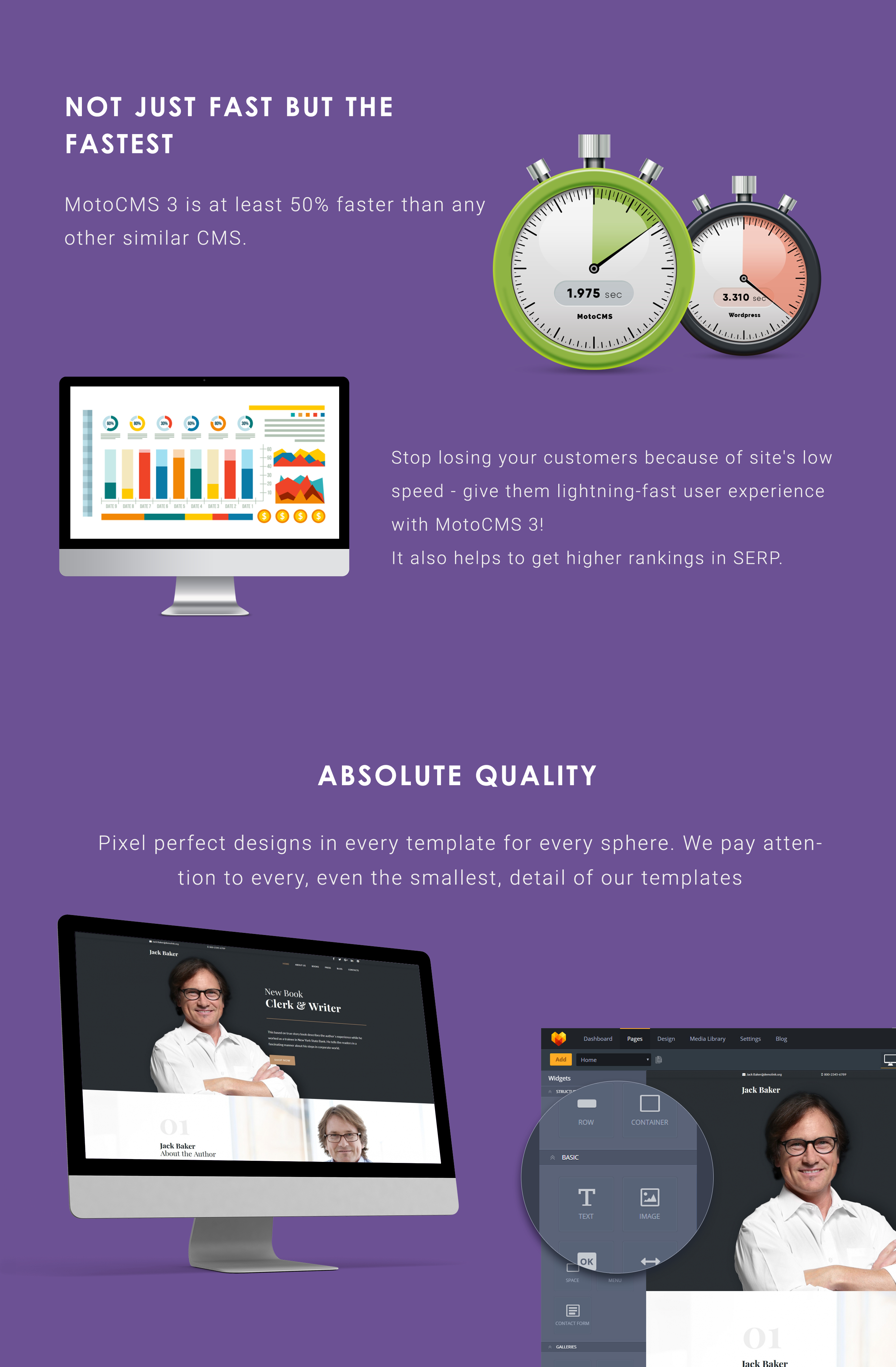 шаблон writer moto cms 3