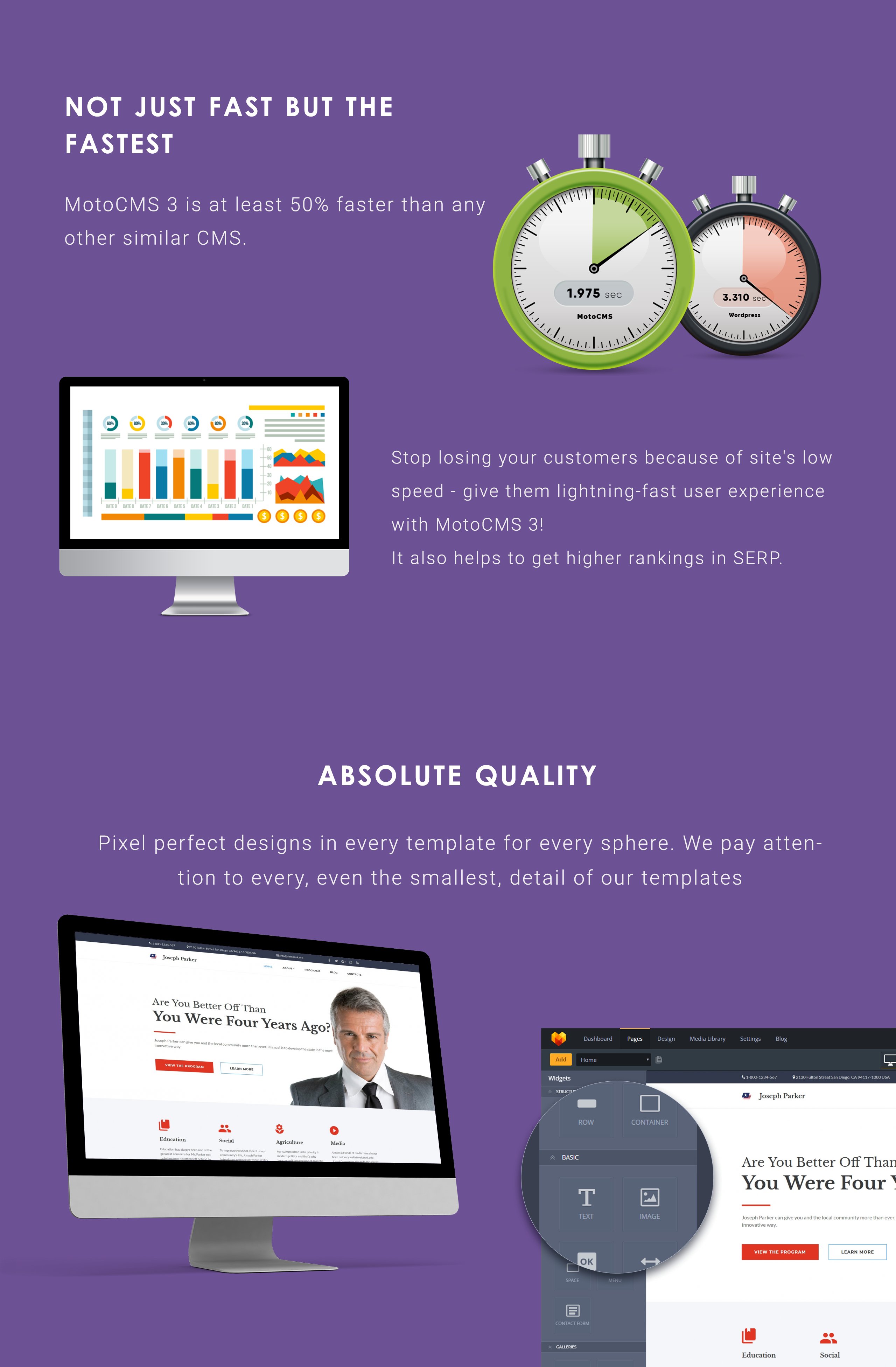 шаблон political candidate moto cms 3