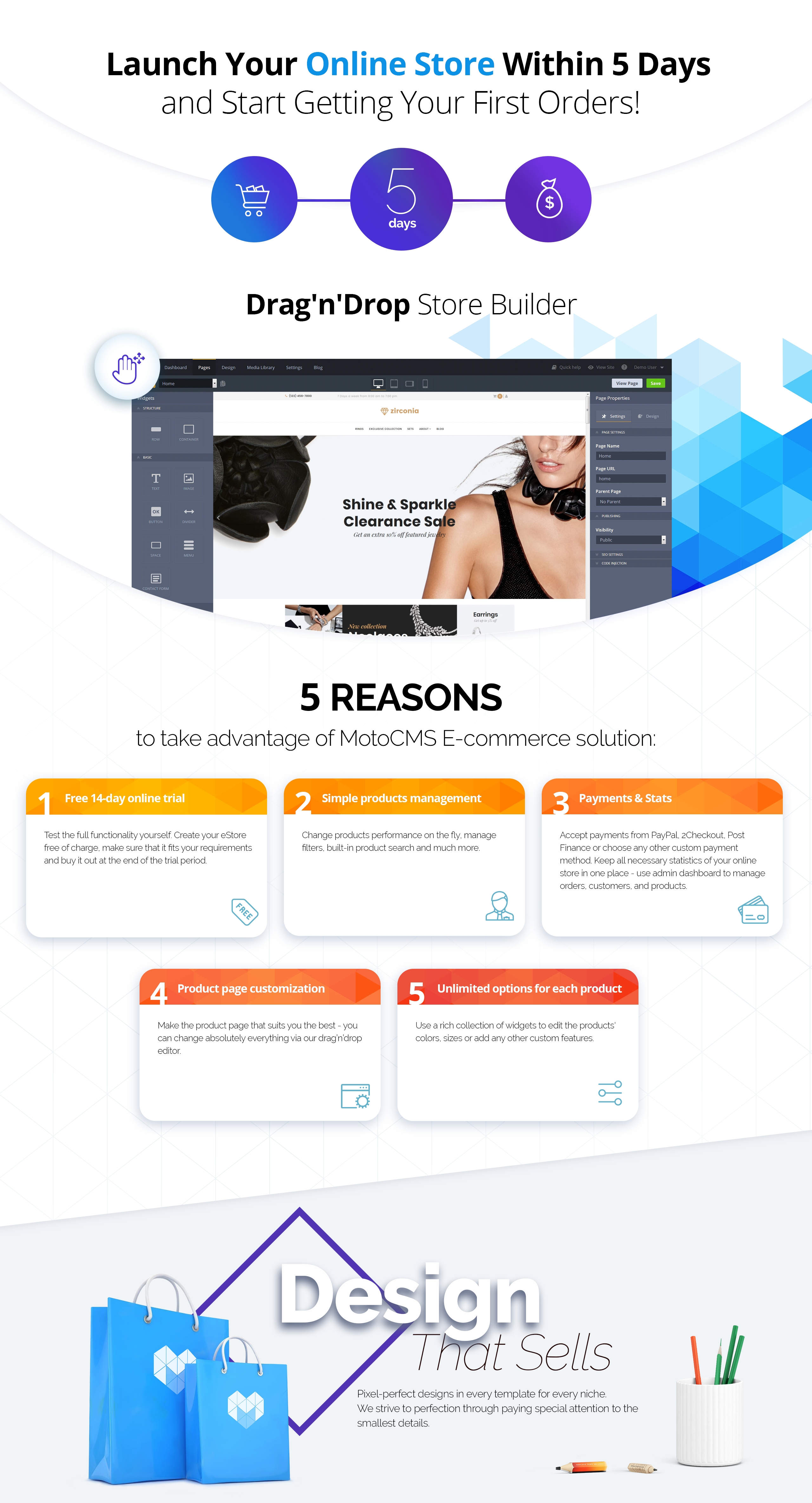 jewelry &amp; accessories store motocms ecommerce template