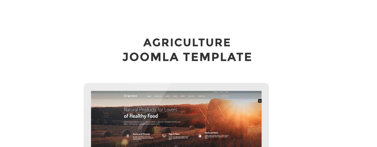 естественное сельское хозяйство чистый шаблон joomla