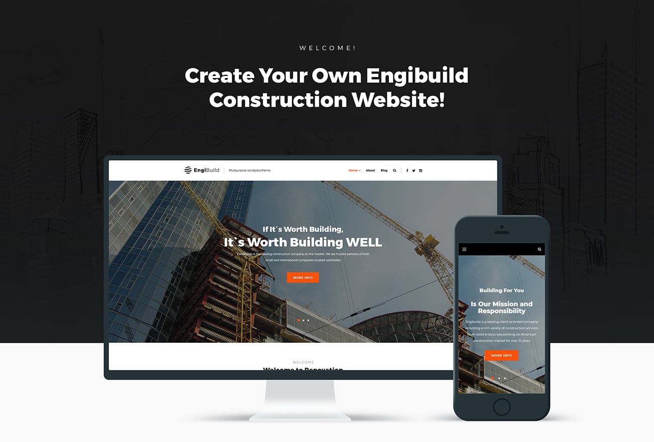 строительная тема wordpress