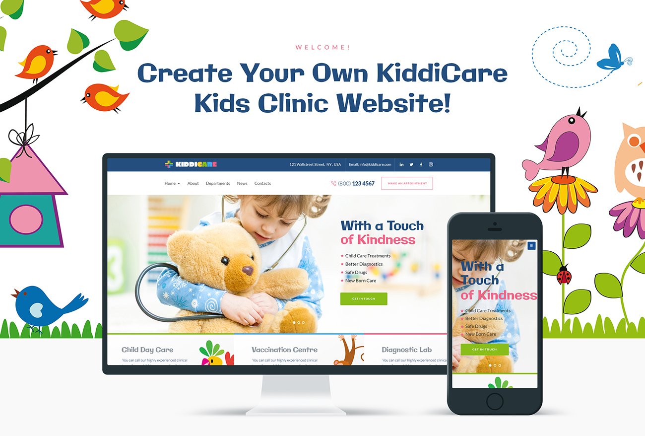 детская клиника wordpress тема