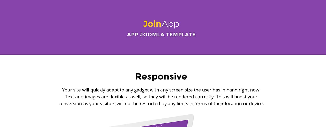шаблон мобильного приложения joomla