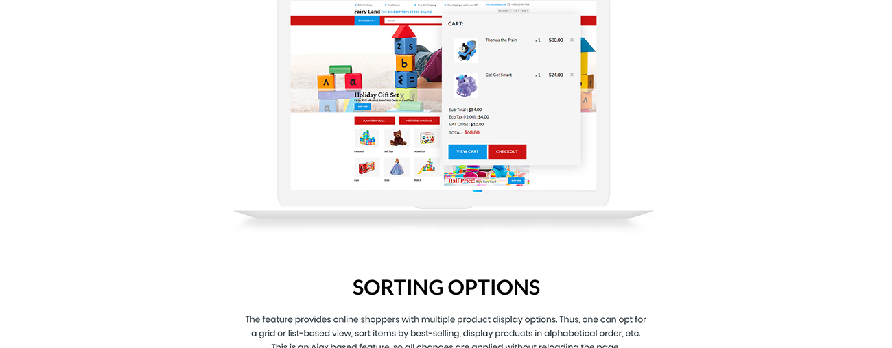 шаблон opencart для детских игрушек и одежды