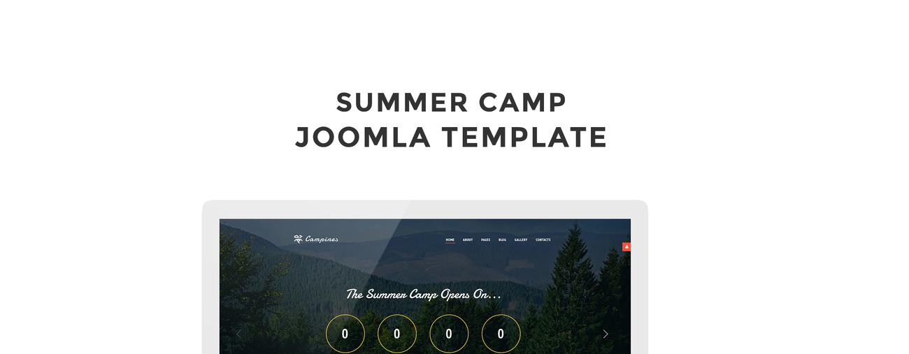 дети и подростки яркий летний лагерь joomla шаблон