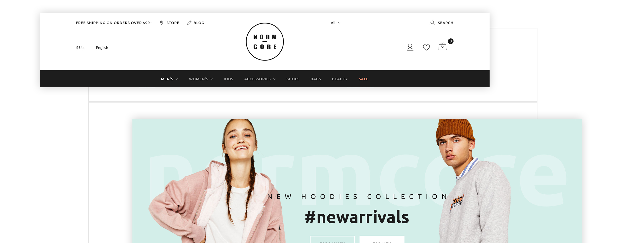 магазин одежды prestashop тема