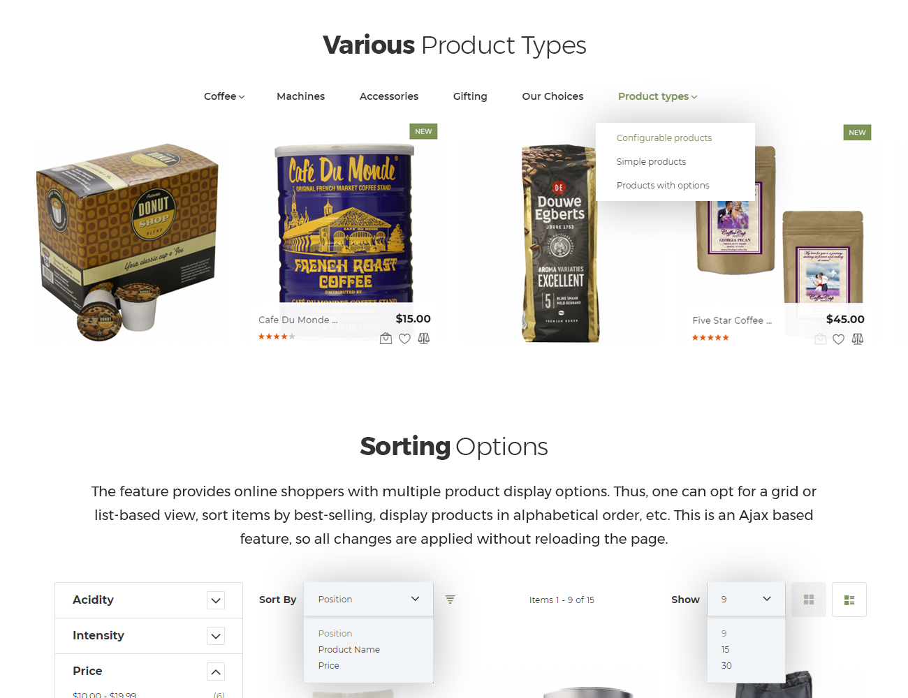 amp coffee shop magento theme