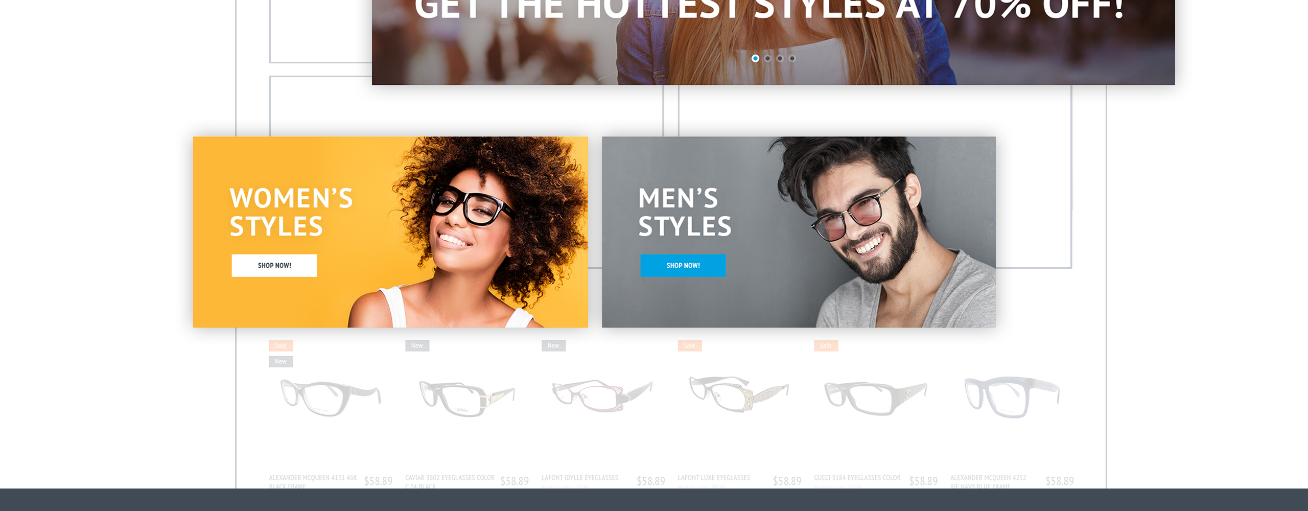оптометрический магазин prestashop тема