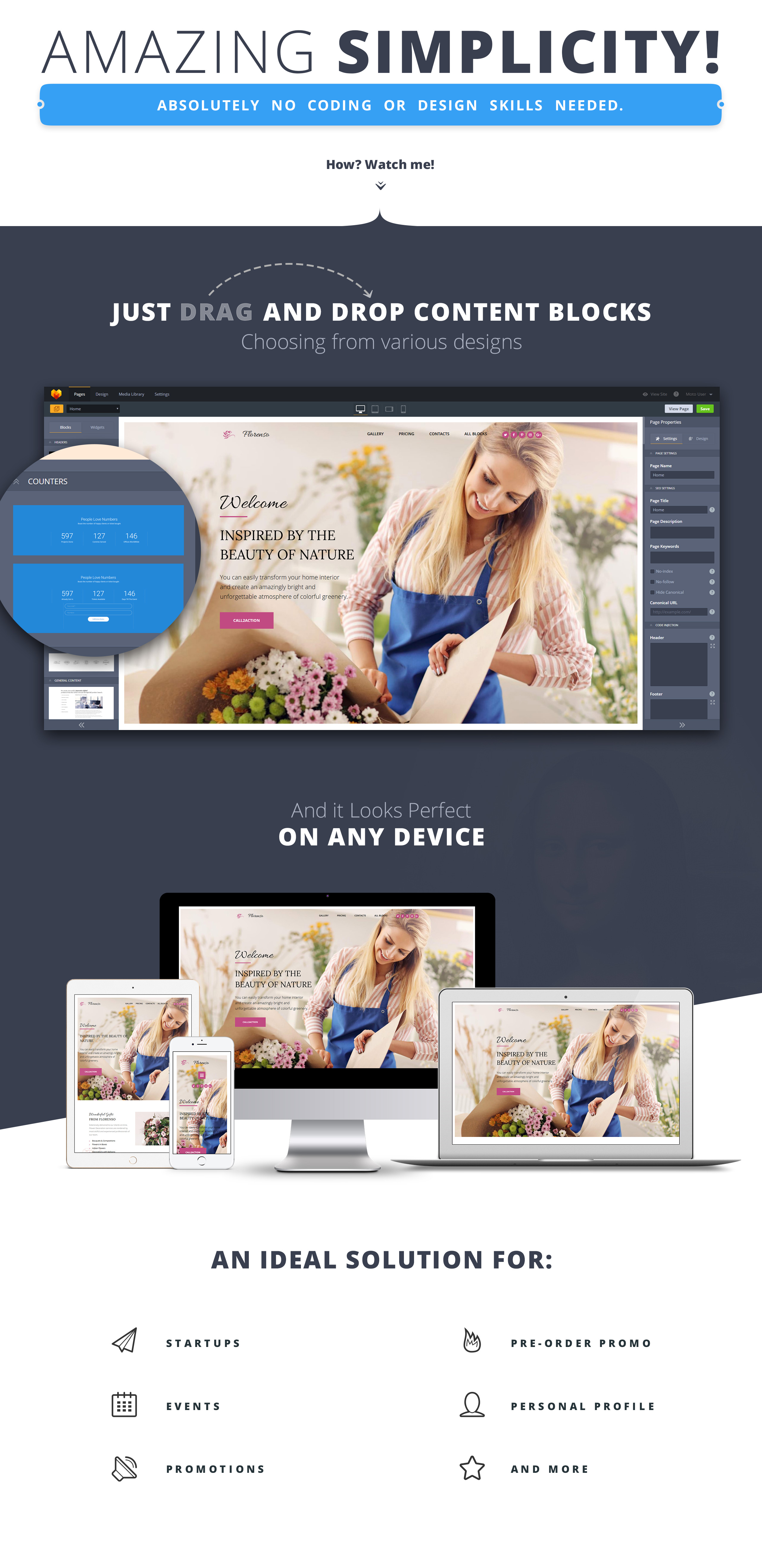 шаблон целевой страницы florenso motocms 3