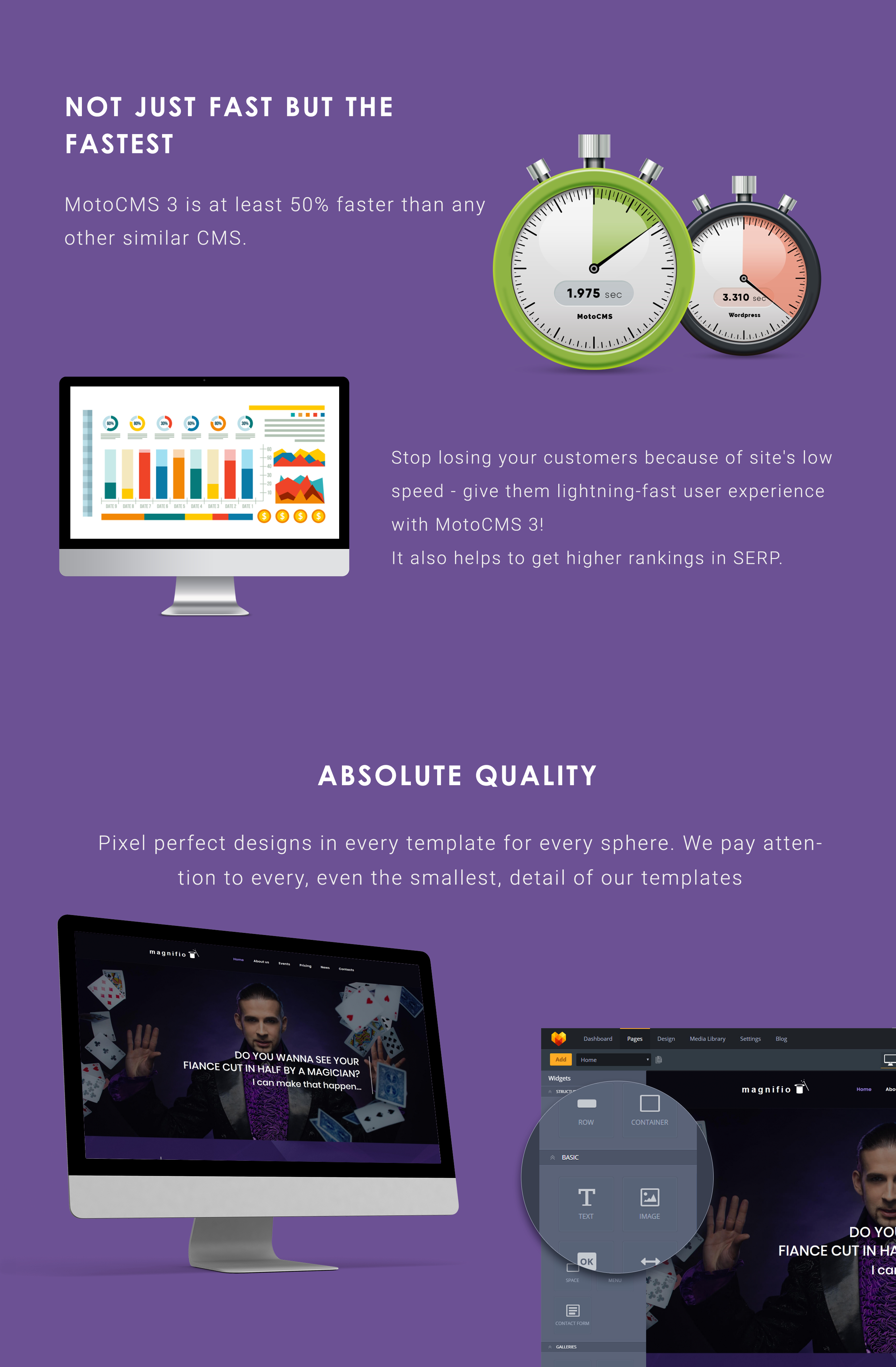 magician artist &amp; performer moto cms 3 шаблон