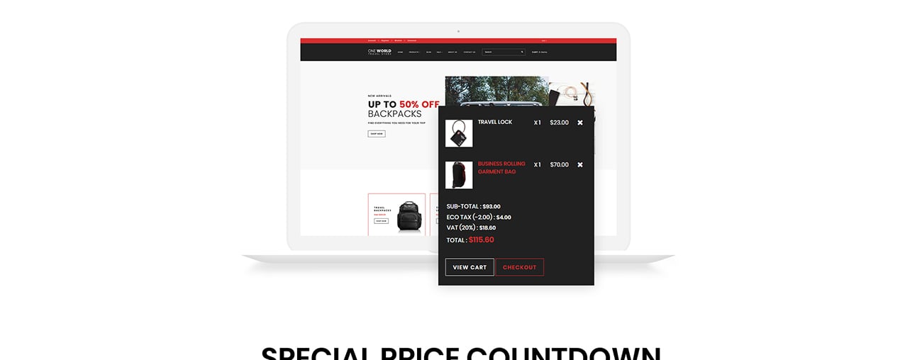 шаблон opencart travel store