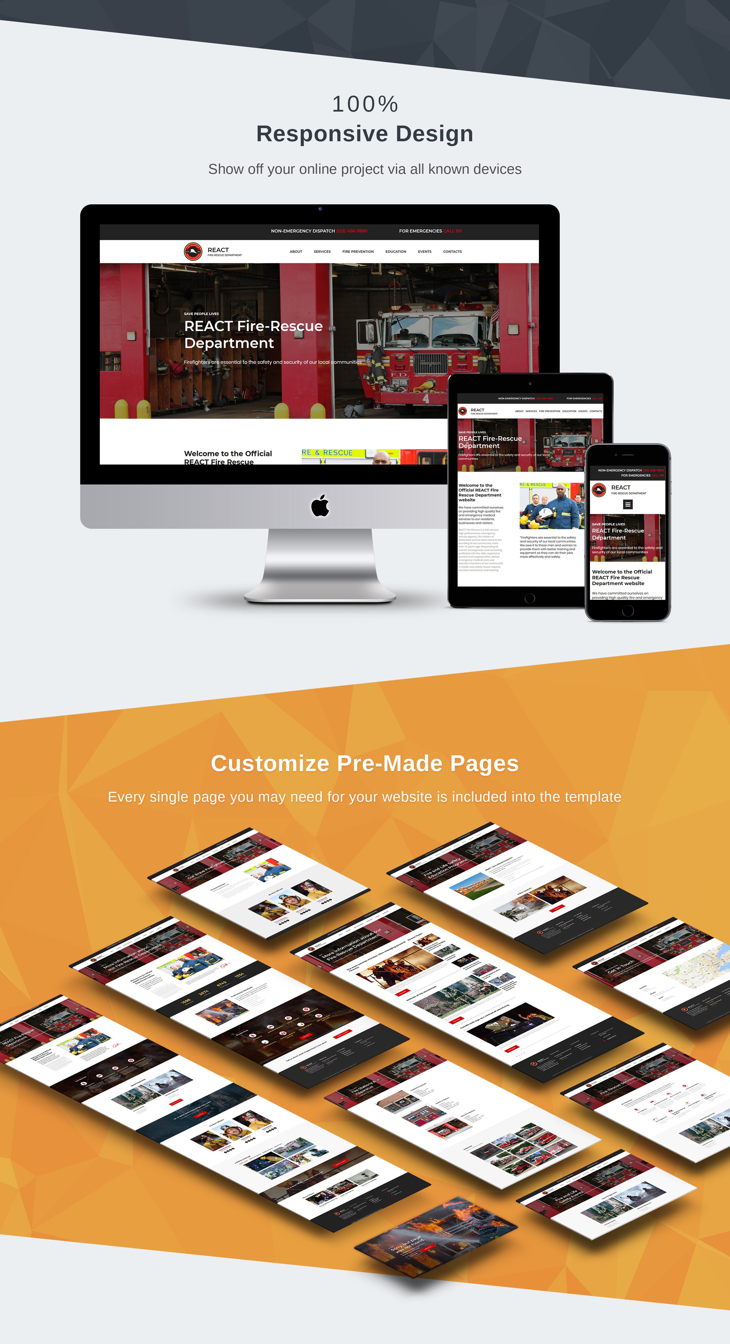 fire department premium moto cms 3 шаблон