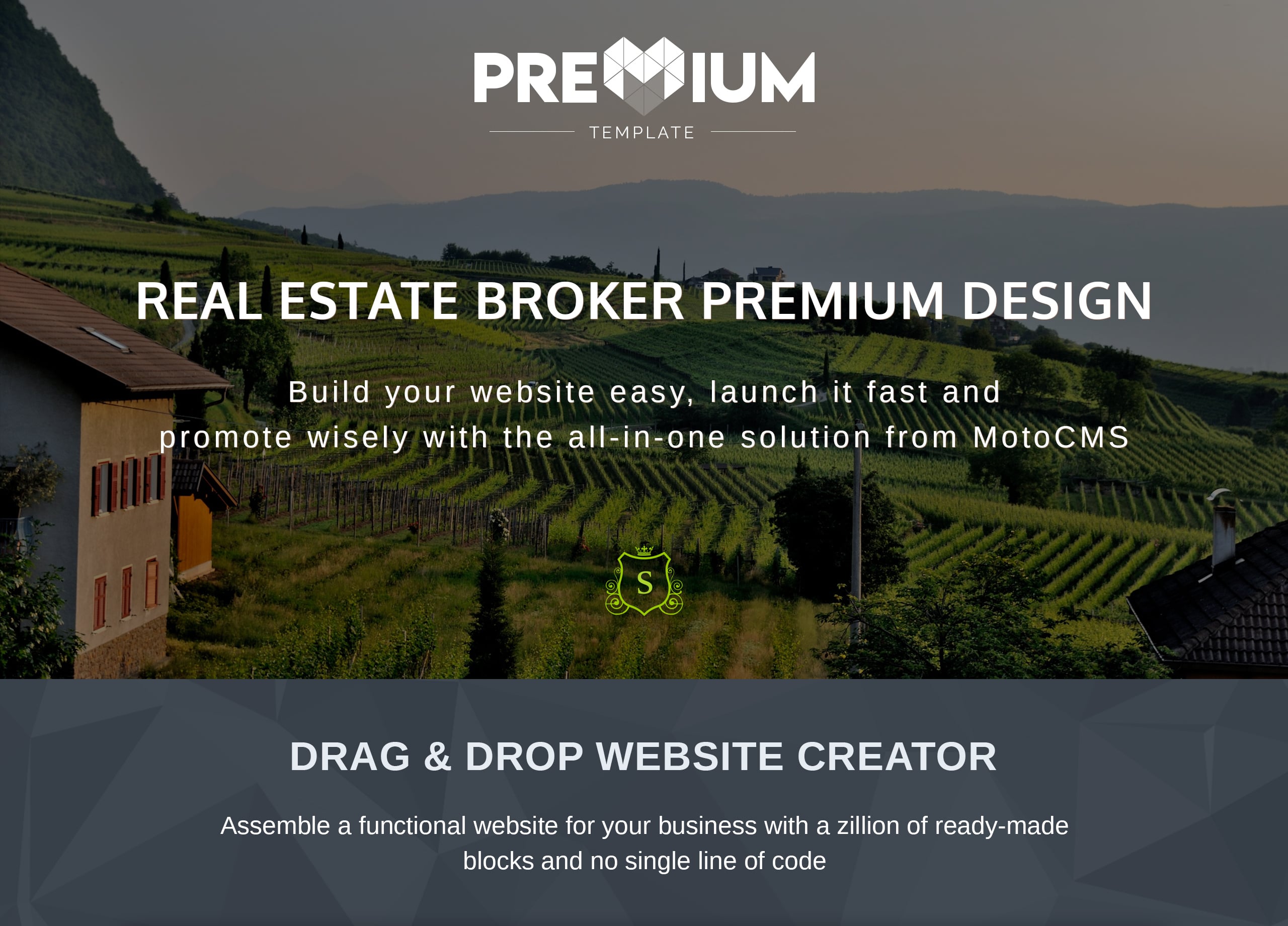real estate broker premium moto cms 3 шаблон