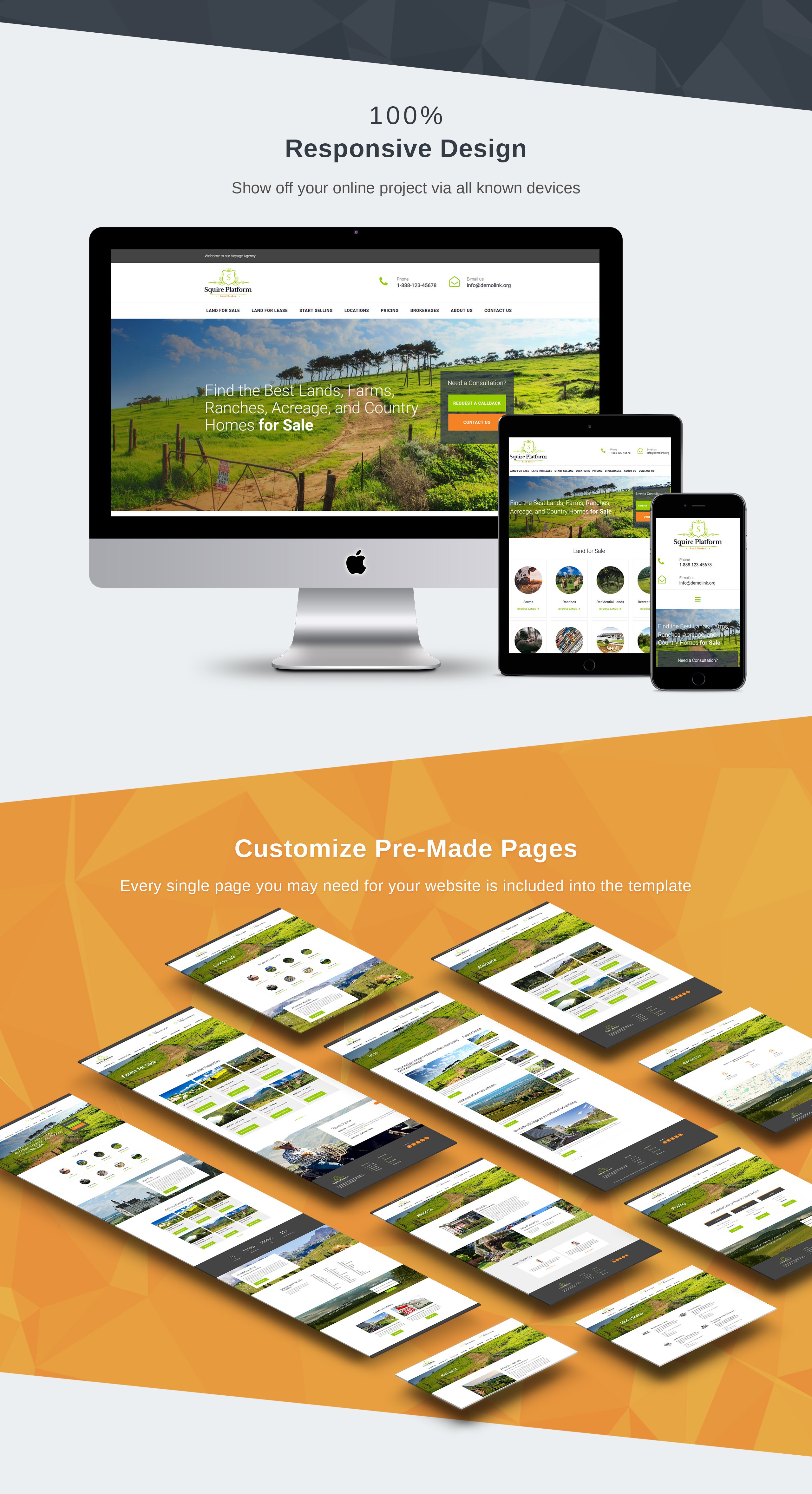 real estate broker premium moto cms 3 шаблон