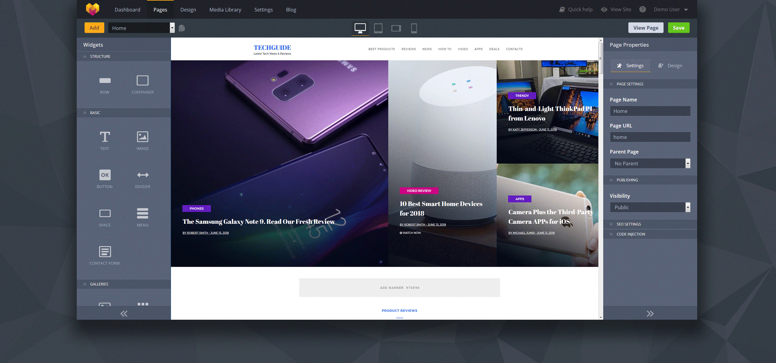 последние технические новости и обзоры moto cms 3 template
