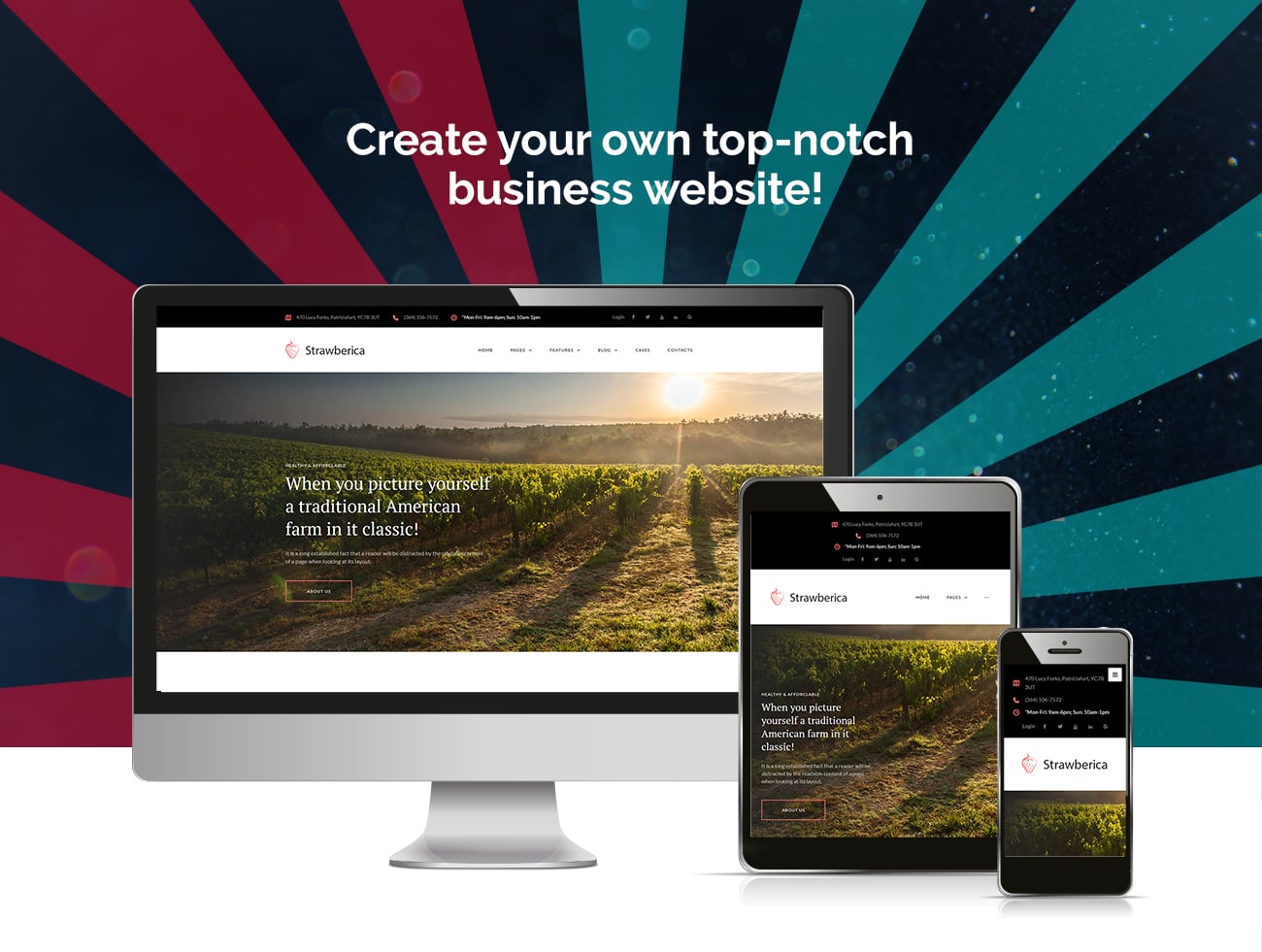 веганская ферма отзывчивая тема wordpress