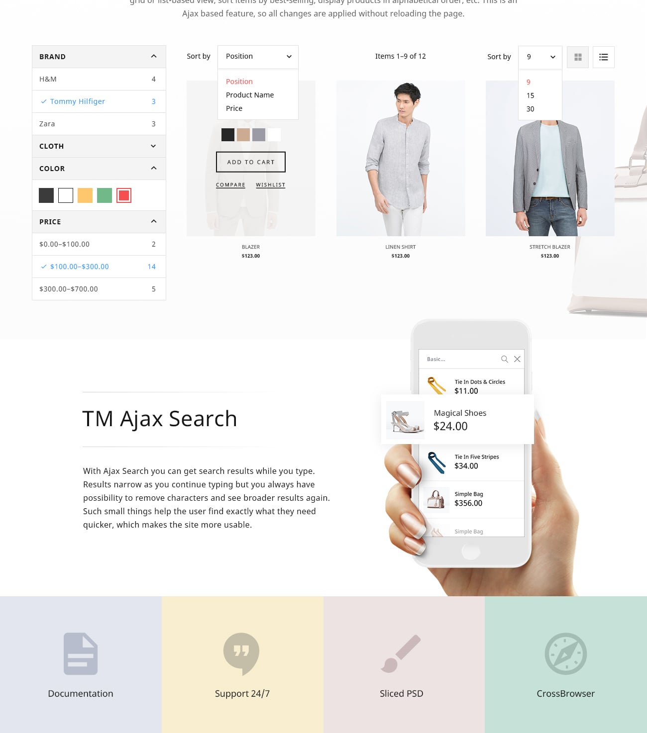 модный магазин magento theme