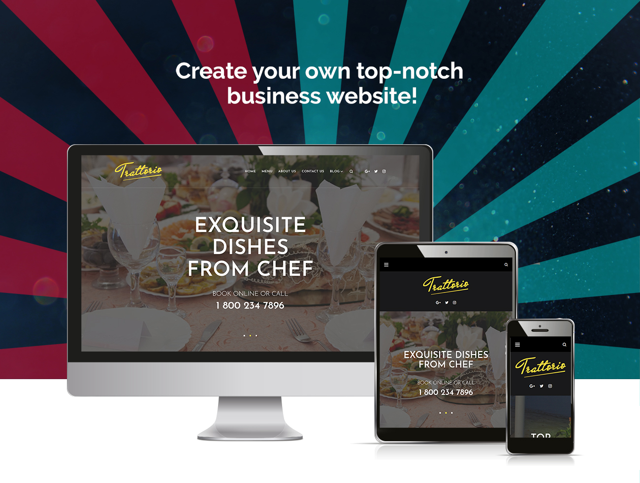 ресторан wordpress elementor theme