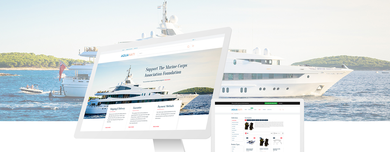 морской магазин shopify тема