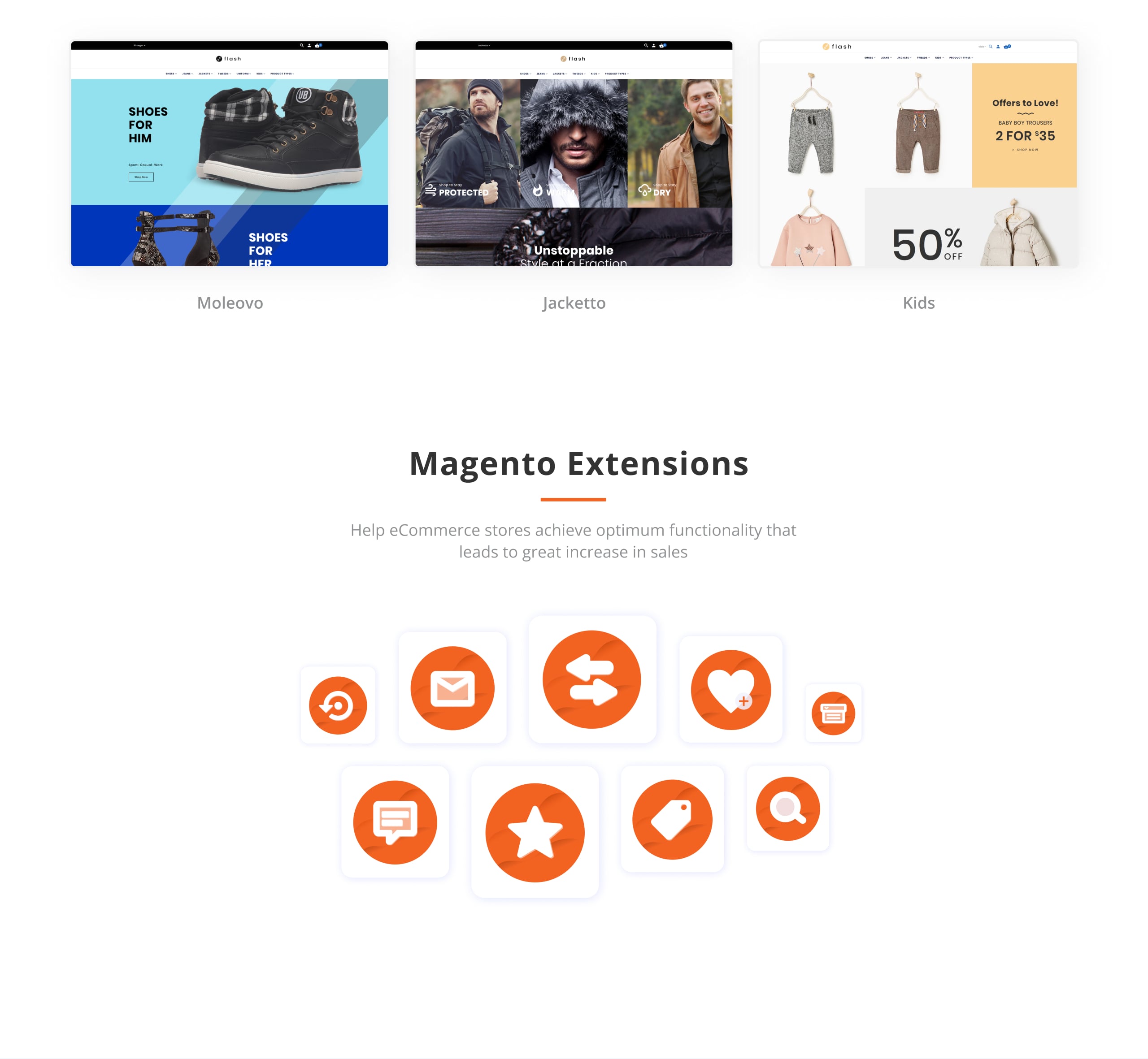 универсальная и высокопроизводительная тема magento