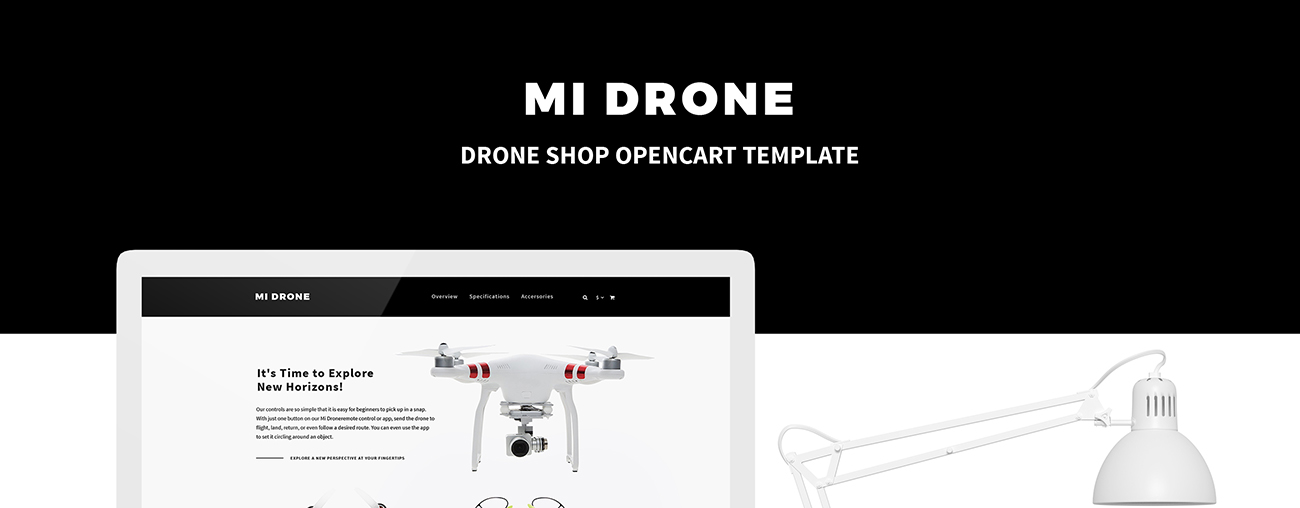 шаблон opencart drone shop