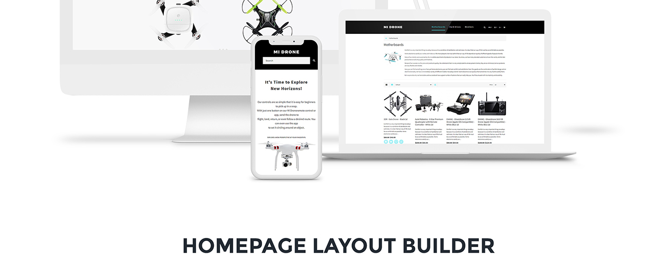 шаблон opencart drone shop
