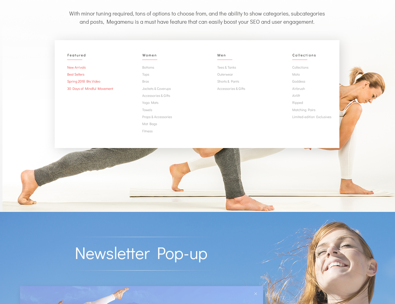 amp yoga store magento тема
