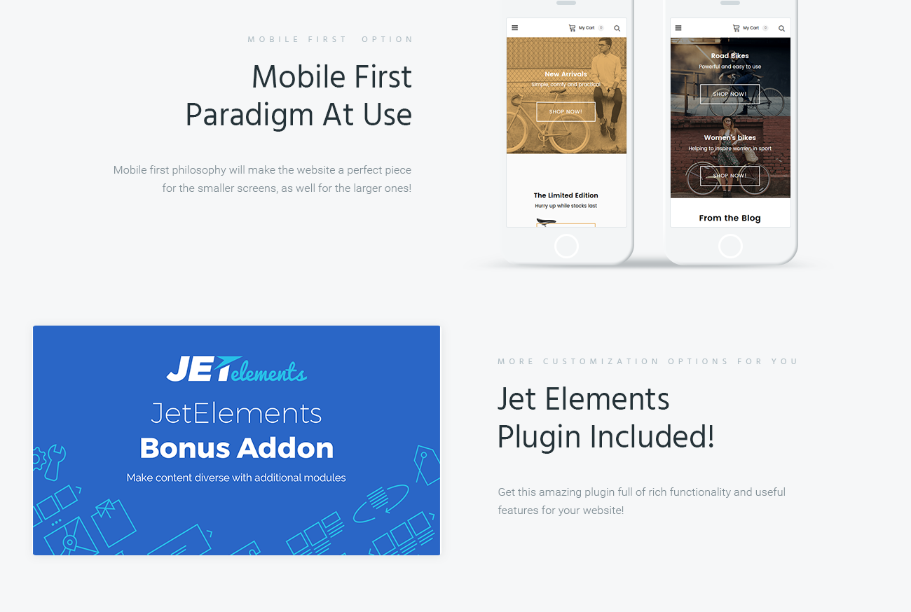 bike shop elementor woocommerce тема