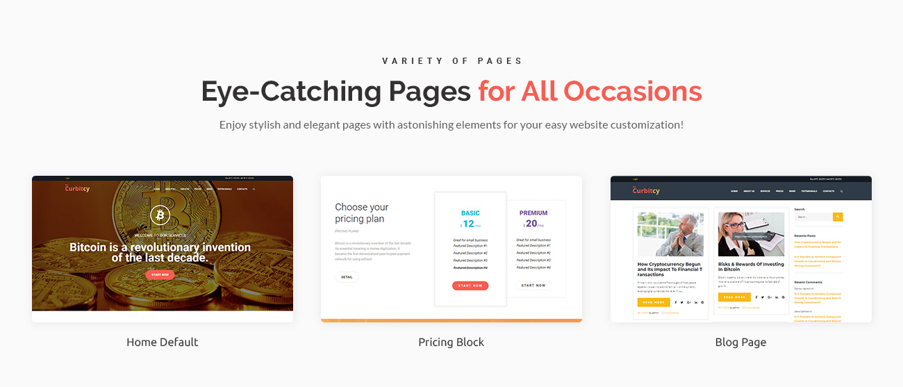 bitcoin landing wordpress elementor theme