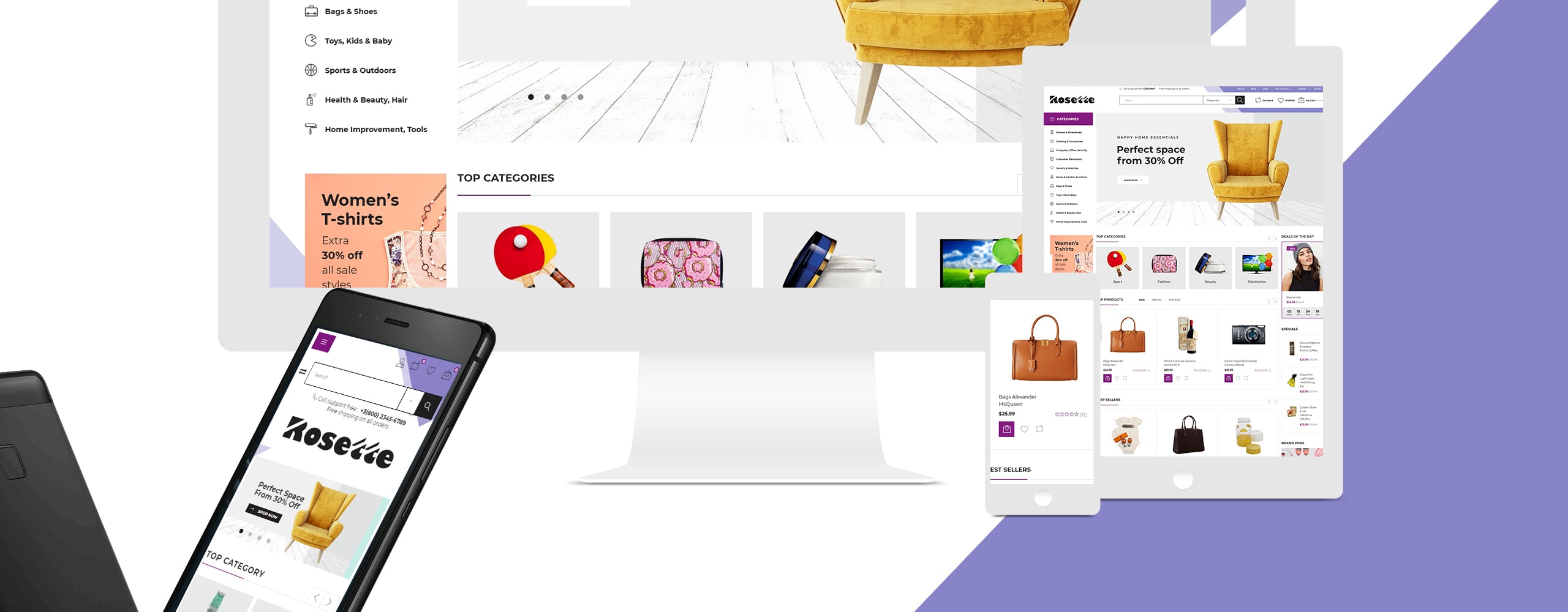категория магазин prestashop тема