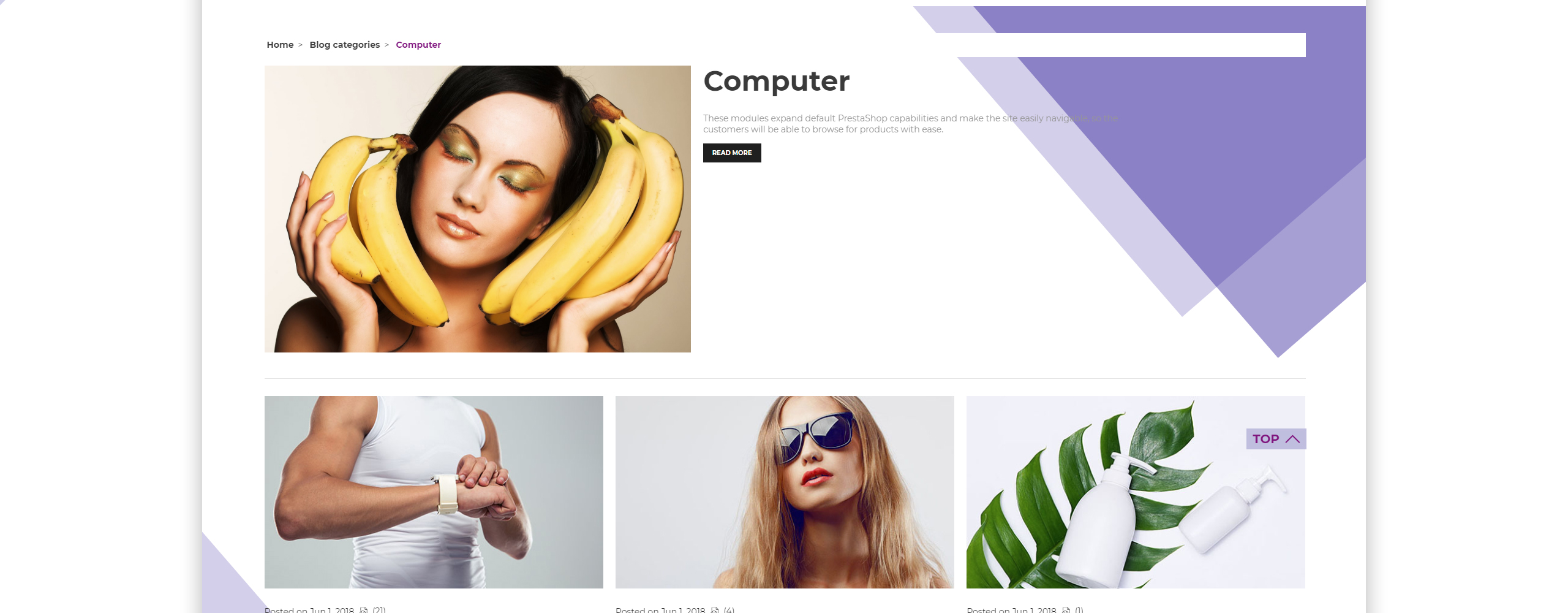 категория магазин prestashop тема