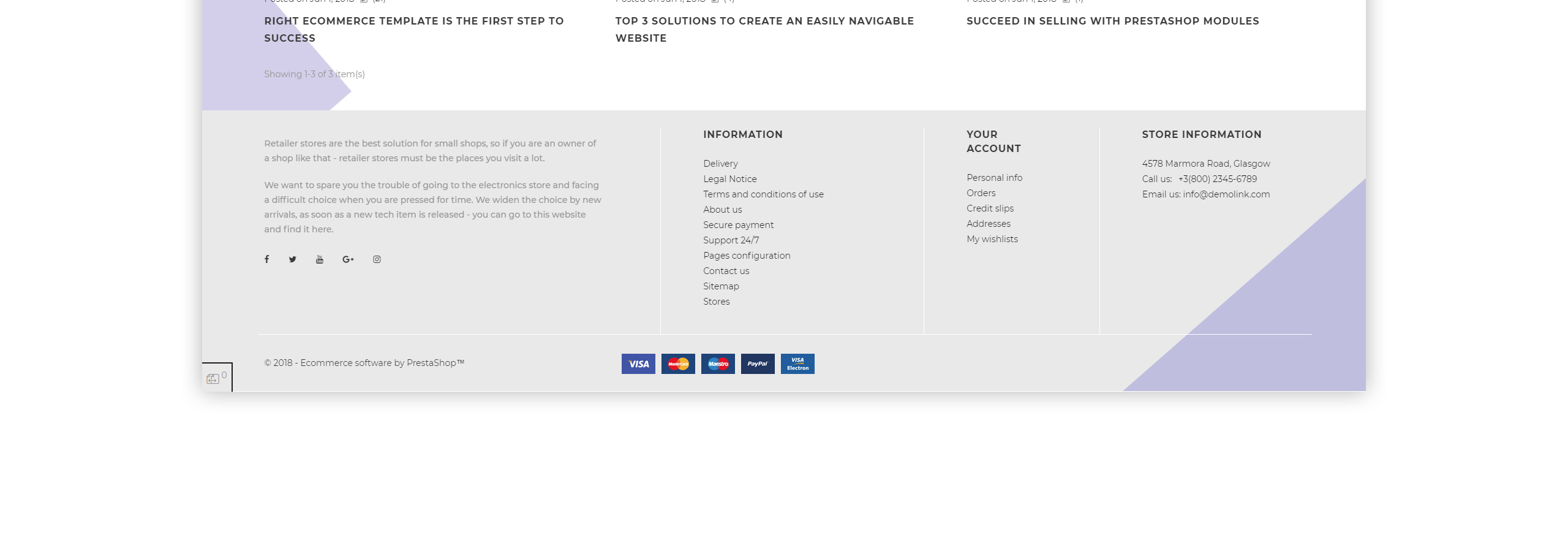 категория магазин prestashop тема