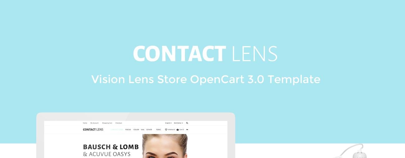 шаблон opencart для контактных линз