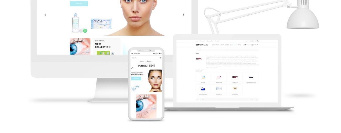шаблон opencart для контактных линз