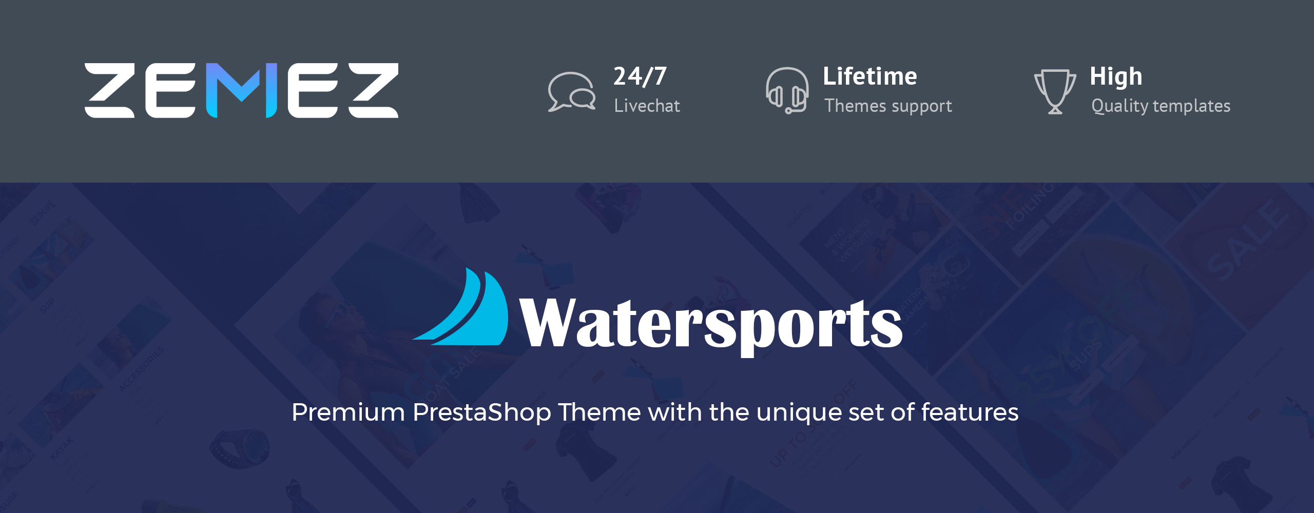 дайвинг магазин prestashop тема