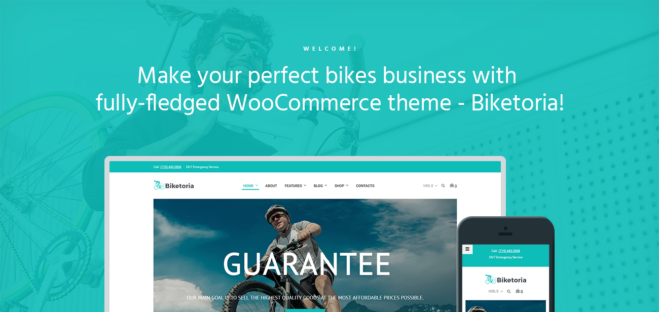 велосипедный магазин elementor тема woocommerce