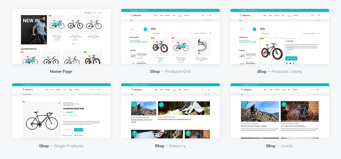 велосипедный магазин elementor тема woocommerce
