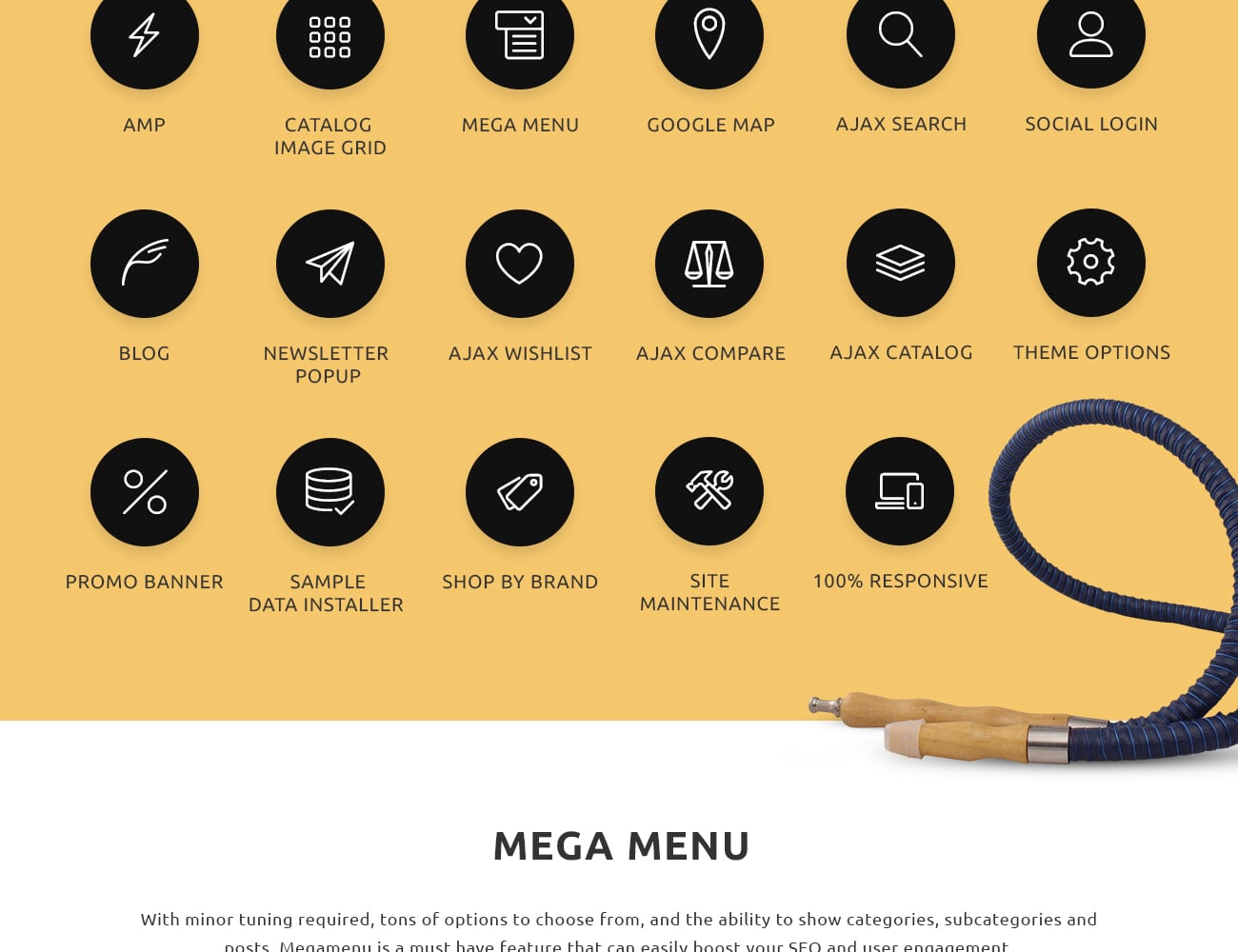 тема кальянного бара magento