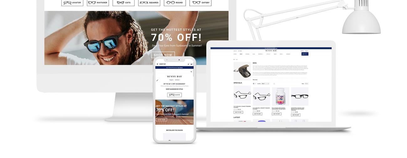 классные очки интернет-магазин opencart шаблон