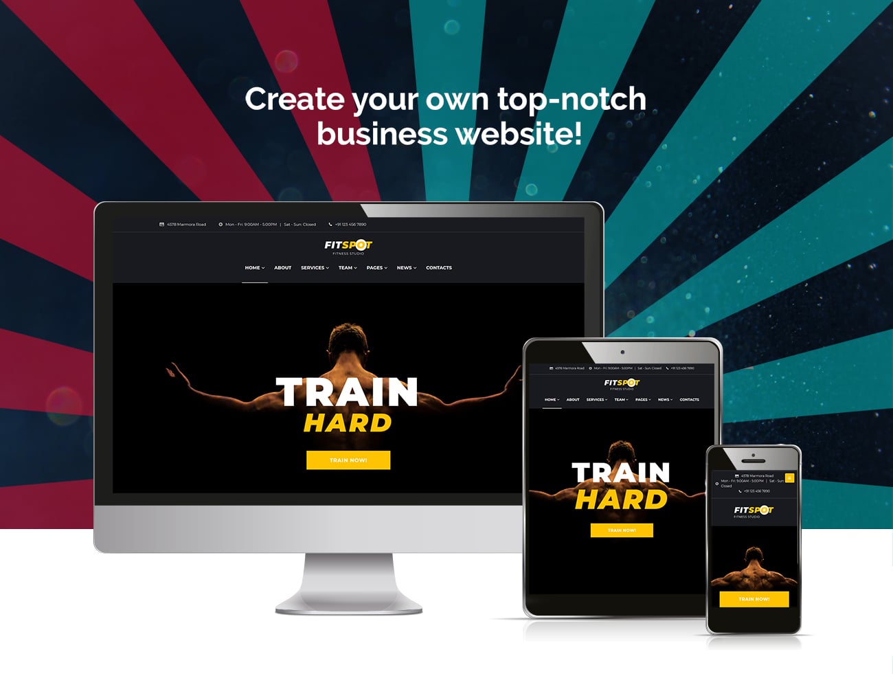 фитнес-студия wordpress elementor theme