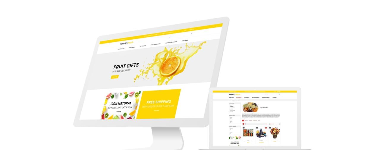 фруктовые подарки shopify тема
